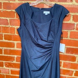 Calvin Klein, blue dress, full back, never worn, still has tags attached.